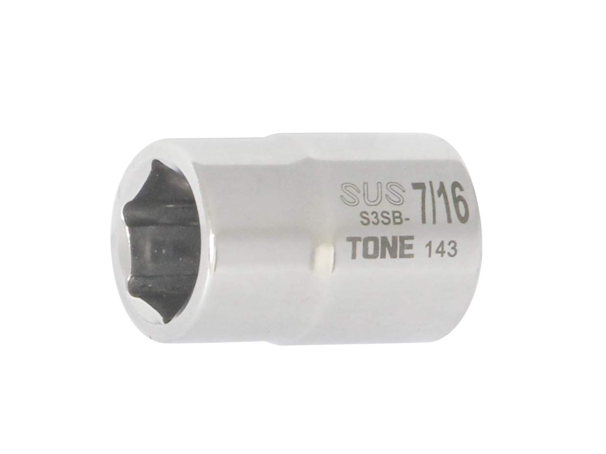 토네 S3SB-14 7/16인치 SUS 6각 소켓 9.5mm