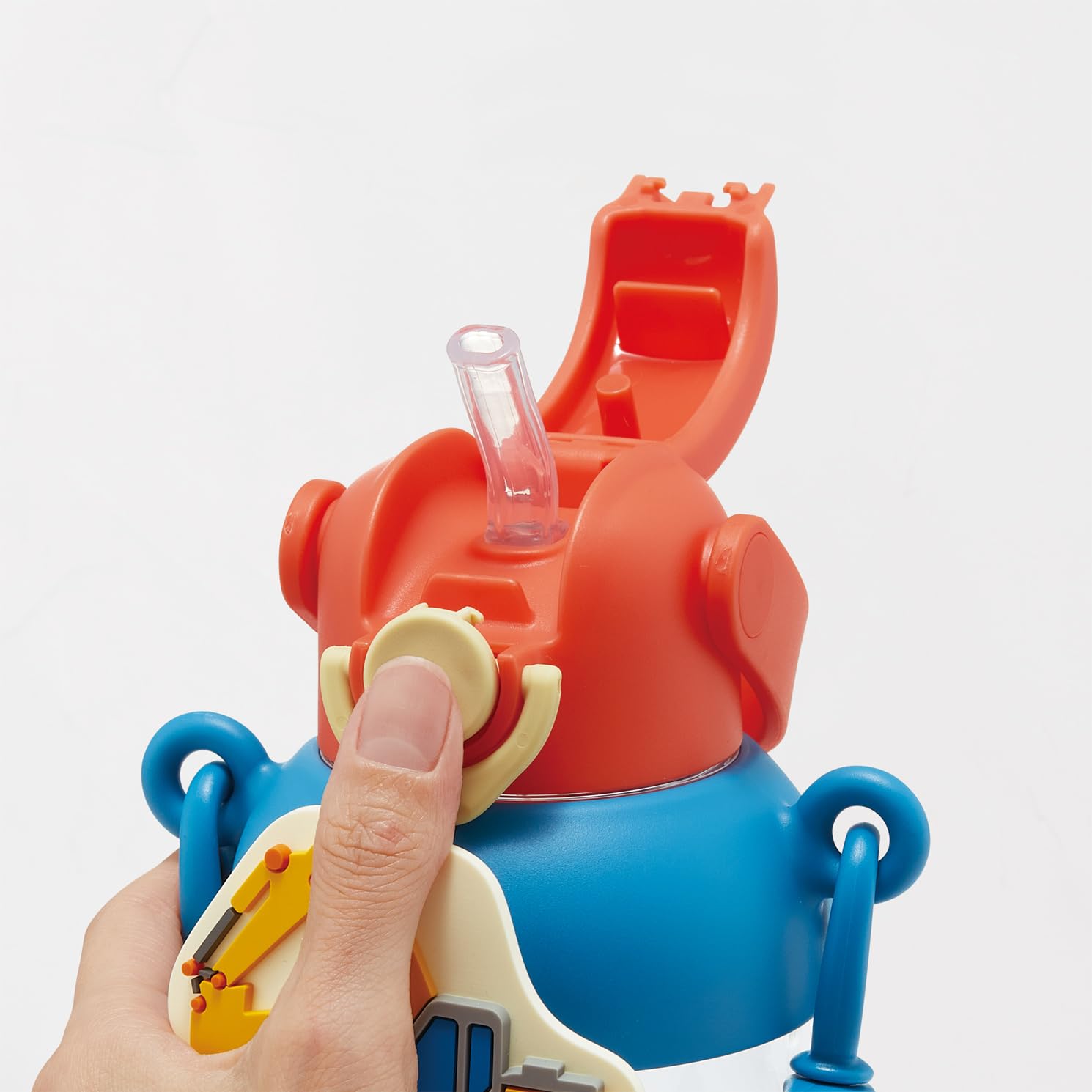 스케이터 PRMC7ST-A 650ml 고무 마스코트 스트로 물병 이미지 3