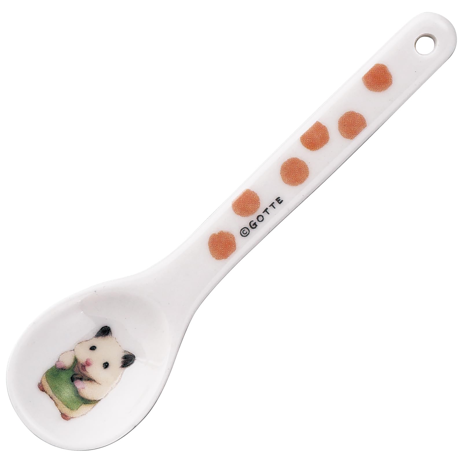 야마카 햄스터 스케로쿠의 일상 도트 SRN12-850 13cm 티스푼 핑크