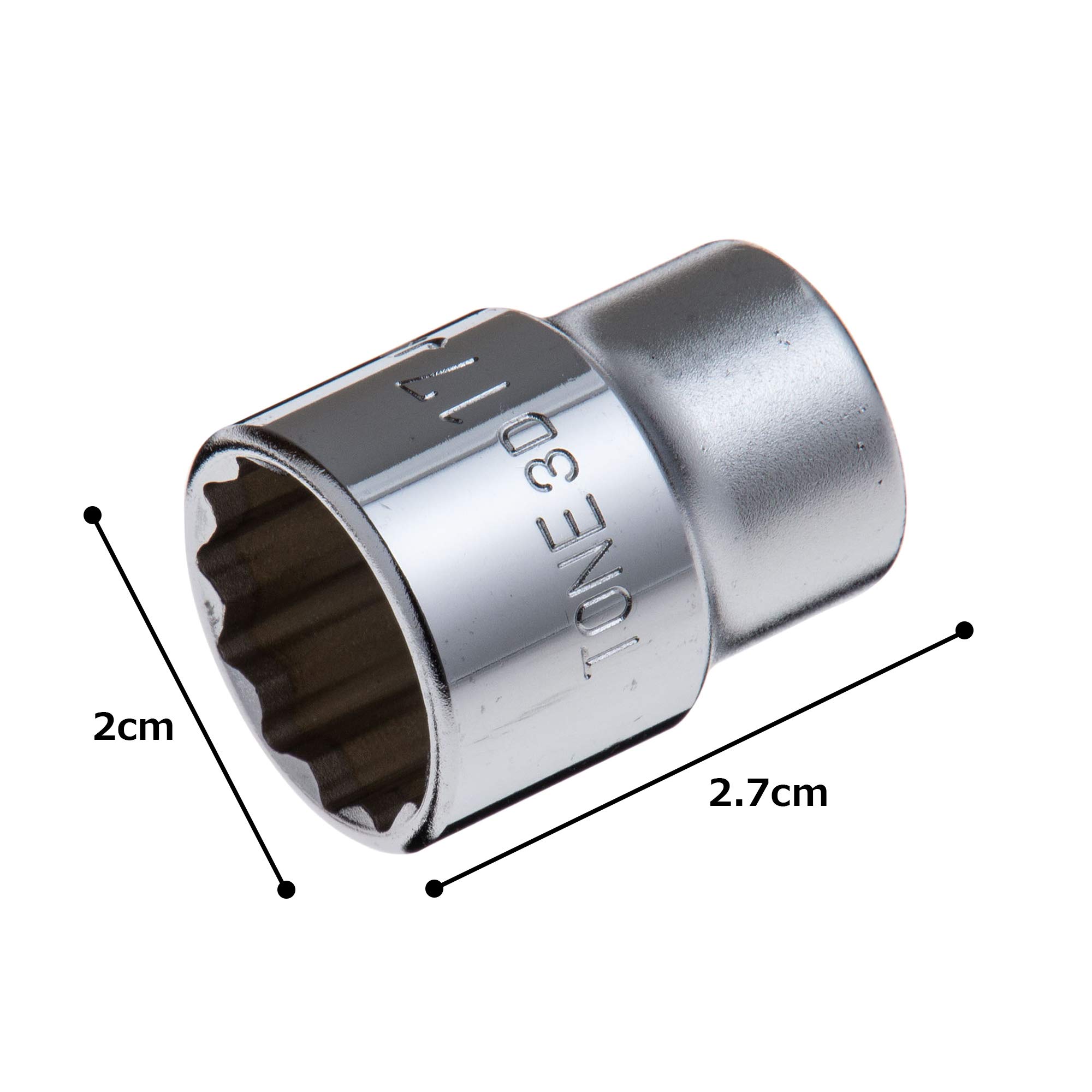 토네 12각 소켓 HP3D-17 17mm 이미지 3
