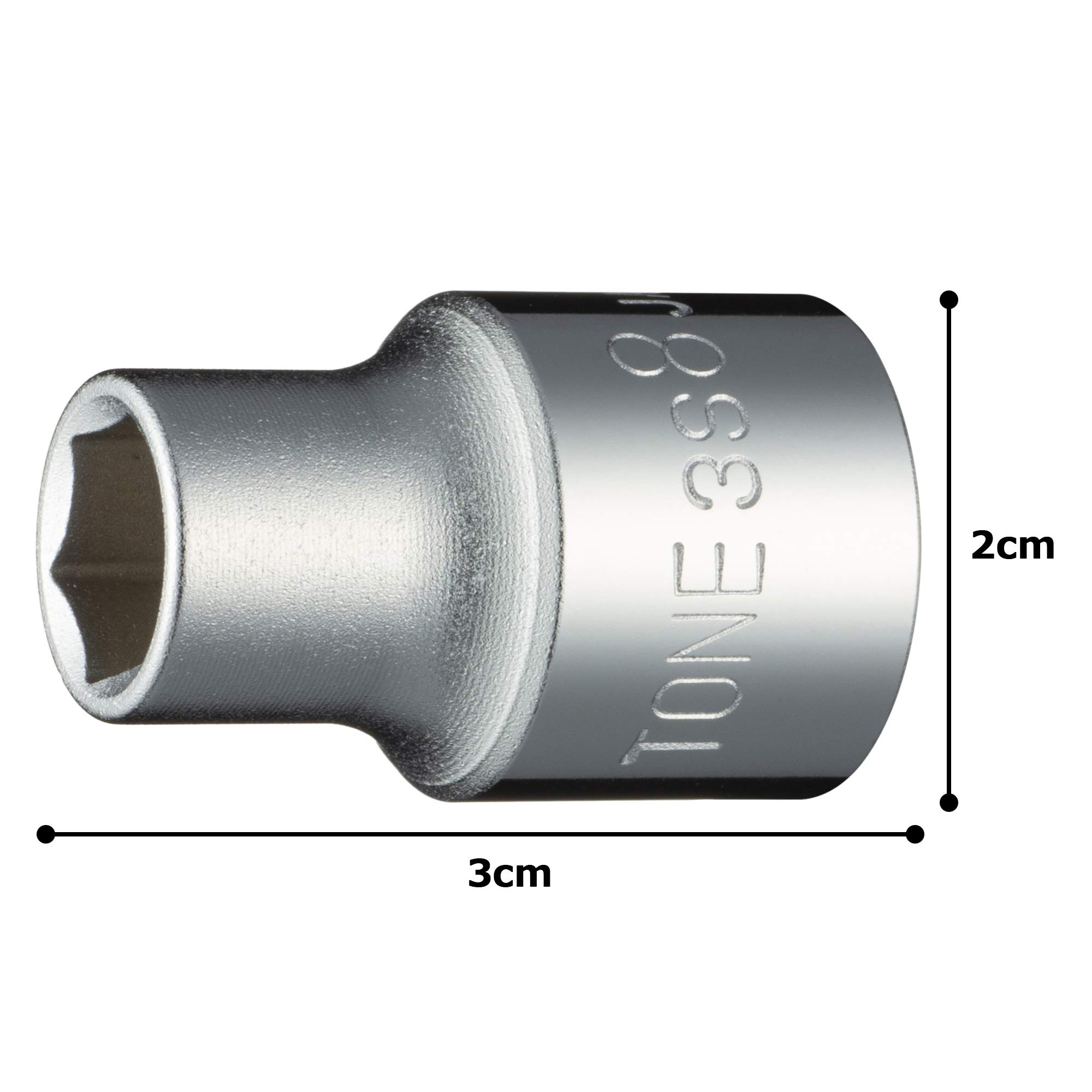 토네 HP3S-08 6각 소켓 8mm 이미지 5