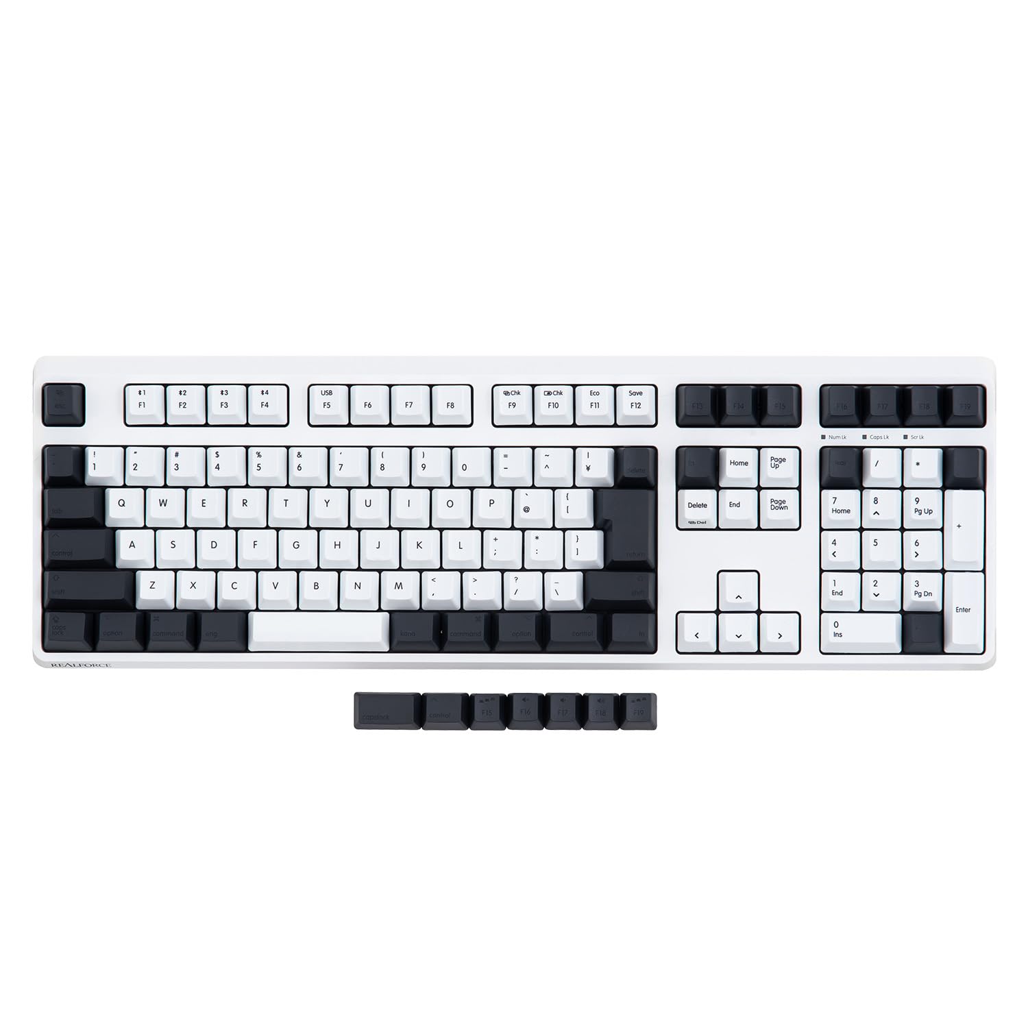 토프레 리얼포스 R4 블랙 R4AJPKCMFB 35키 키캡 세트 승화인쇄 PBT