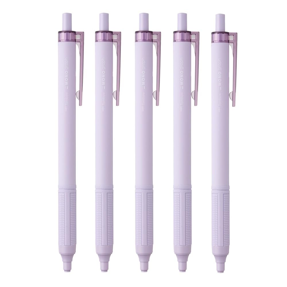 톰보 모노그래프 라이트 스모키퍼플 0.38mm 유성볼펜 5개입