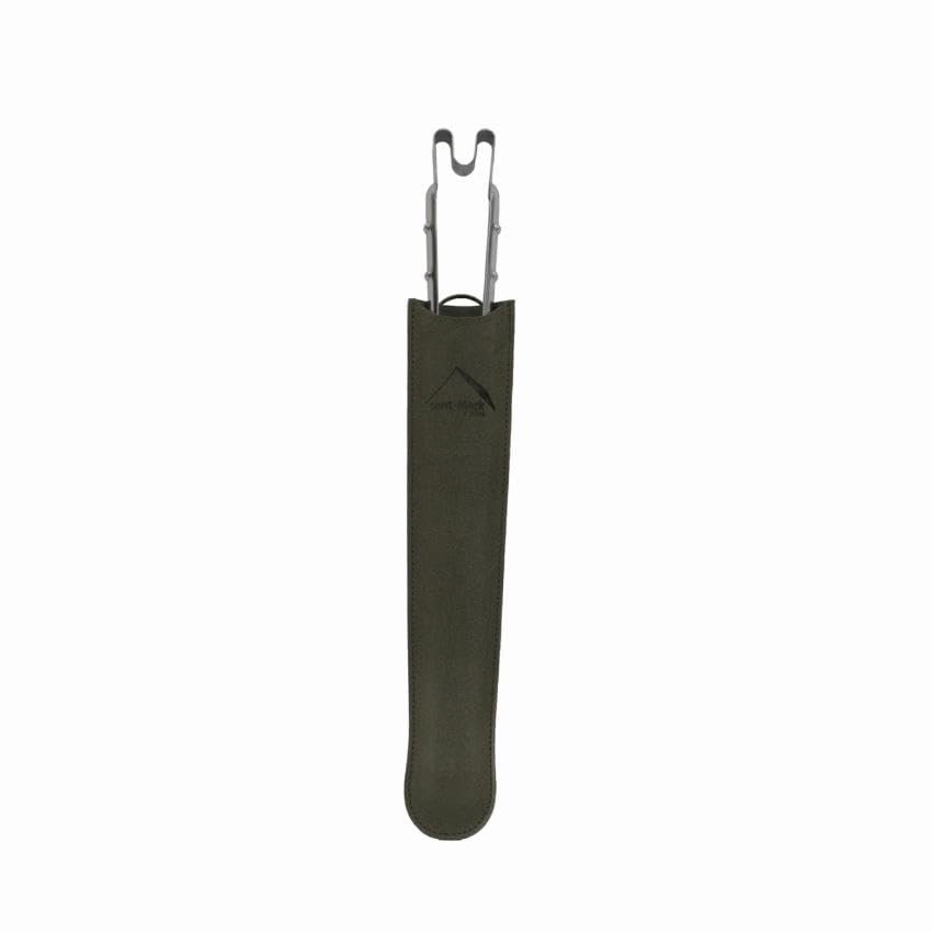 텐트마크 디자인 카키 집게 케이스 가죽 파우치 이미지 2