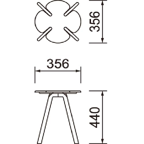 텐도목공 그린 T-3140MD-GN 스툴 화이트비치 스태킹 이미지 3