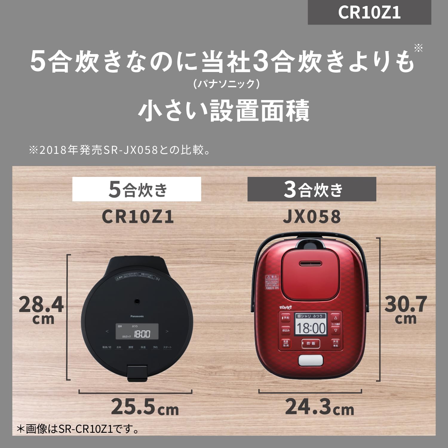 파나소닉 블랙 SR-CR10Z1-K 5인용 압력IH 밥솥 자동조리 이미지 5