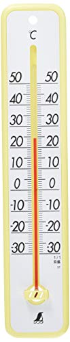 신와 플라스틱 온도계 옐로우 30cm 48362