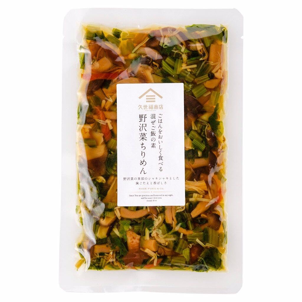 쿠제후쿠상점 섞어먹는 밥소스 노자와나 멸치 110g Pack of
