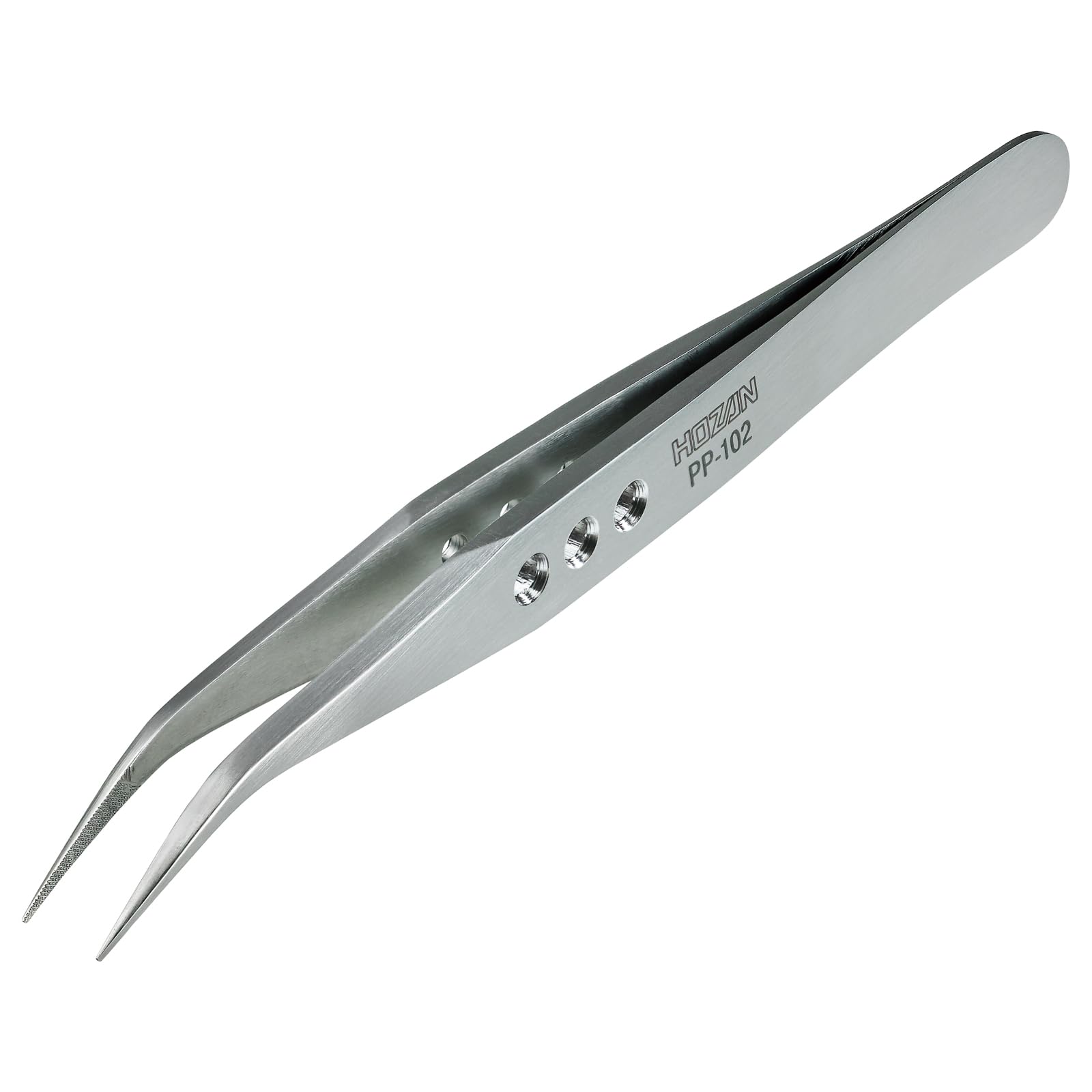 호잔 PP-102 강력형 정밀 핀셋 125mm 곡선형 핀셋 단품 팁 폭:0.6mm 곡선형