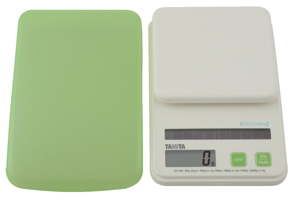 타니타 그린 SD-004 2kg 태양광 주방저울 06 그린 1g 단위 최대 2000g 무게 이미지 4