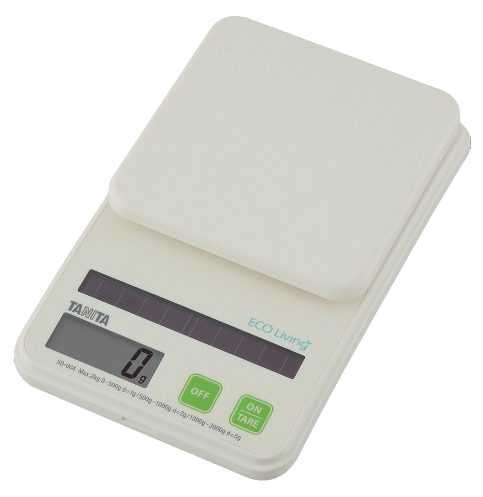 타니타 그린 SD-004 2kg 태양광 주방저울 06 그린 1g 단위 최대 2000g 무게