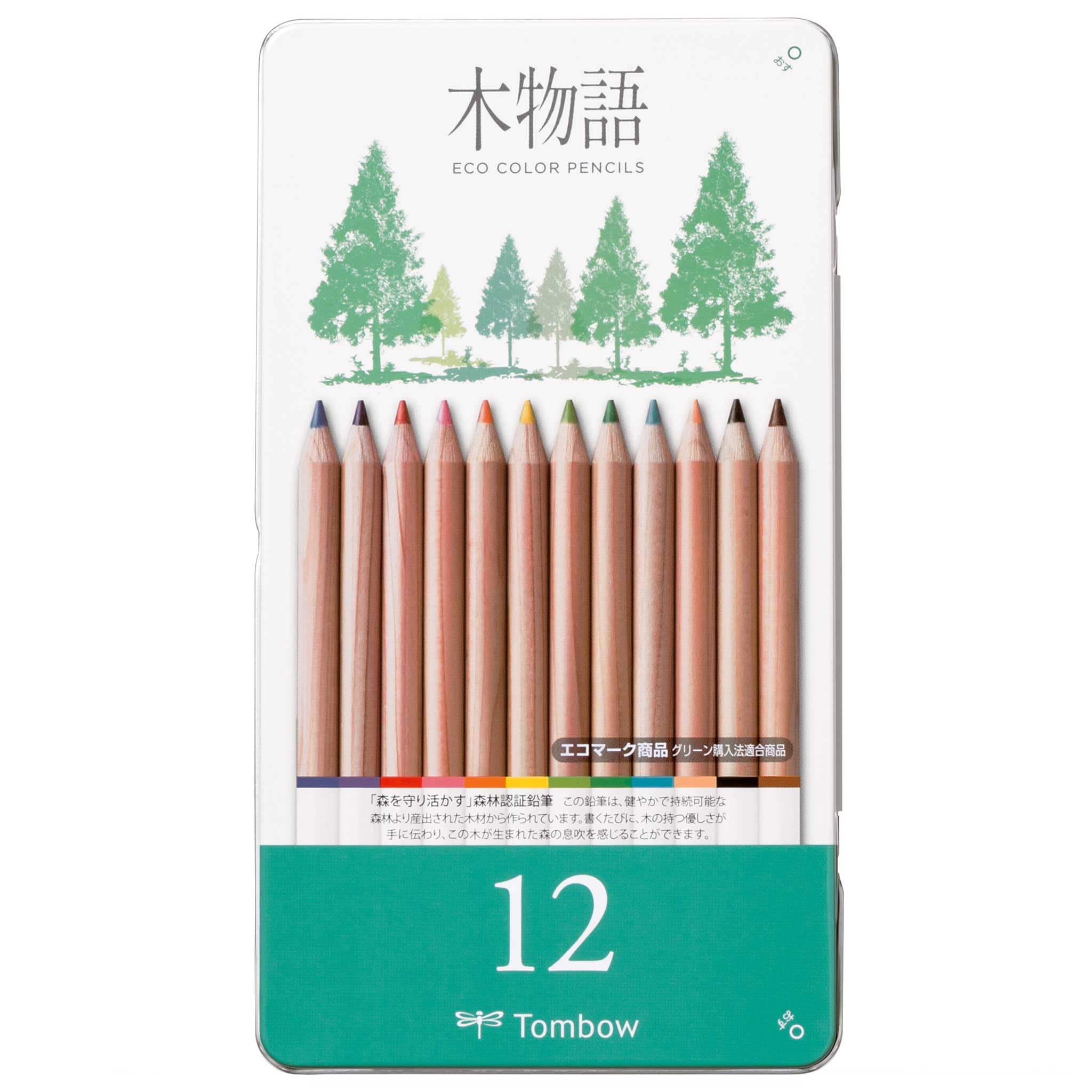 톰보 S목이야기 12색 색연필 CB-RS12C 틴케이스 12색 세트