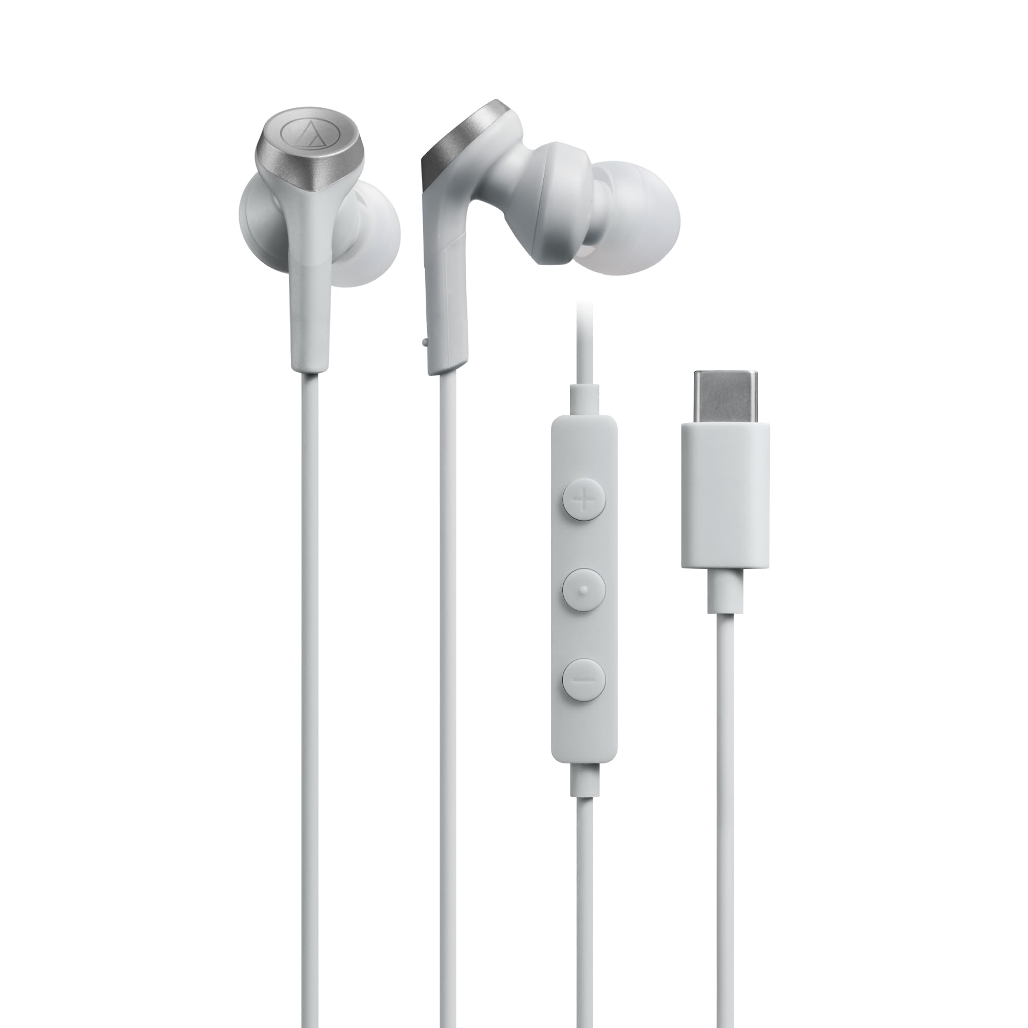 오디오테크니카 솔리드베이스 ATH-CKS330C 화이트 유선 이어폰 마이크 내장 USB-C