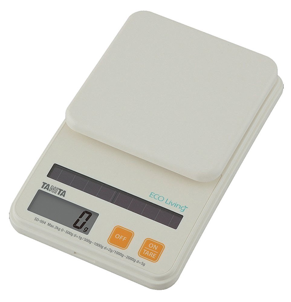 타니타 오렌지 SD-004 2kg 태양광 주방저울 1g 단위 최대 2000g 무게