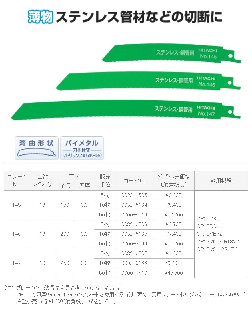 하이코키 만곡 세이버소 블레이드 No.146 200mm 50입 0000-3464 이미지 3