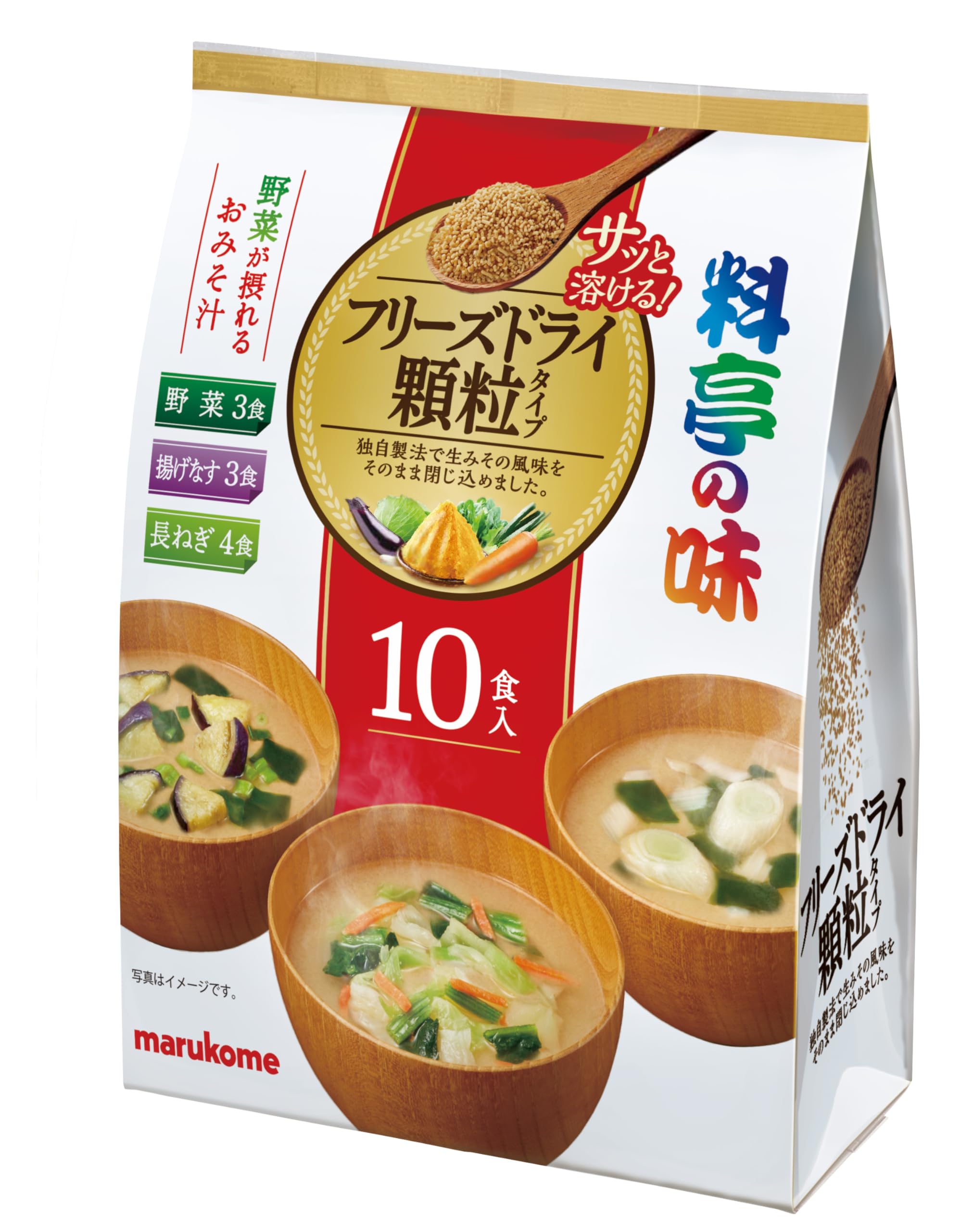 마루코메 료테이노아지 과립형 즉석된장국 야채 어소트 야채 어소트 10개입 (3팩)