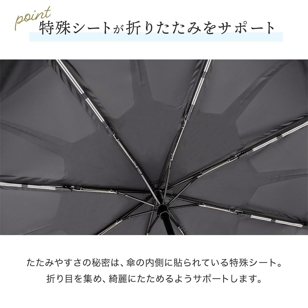 산코 THANKO 3초 접이식 양우산 MNAL25CBK 자외선 차단 이미지 4