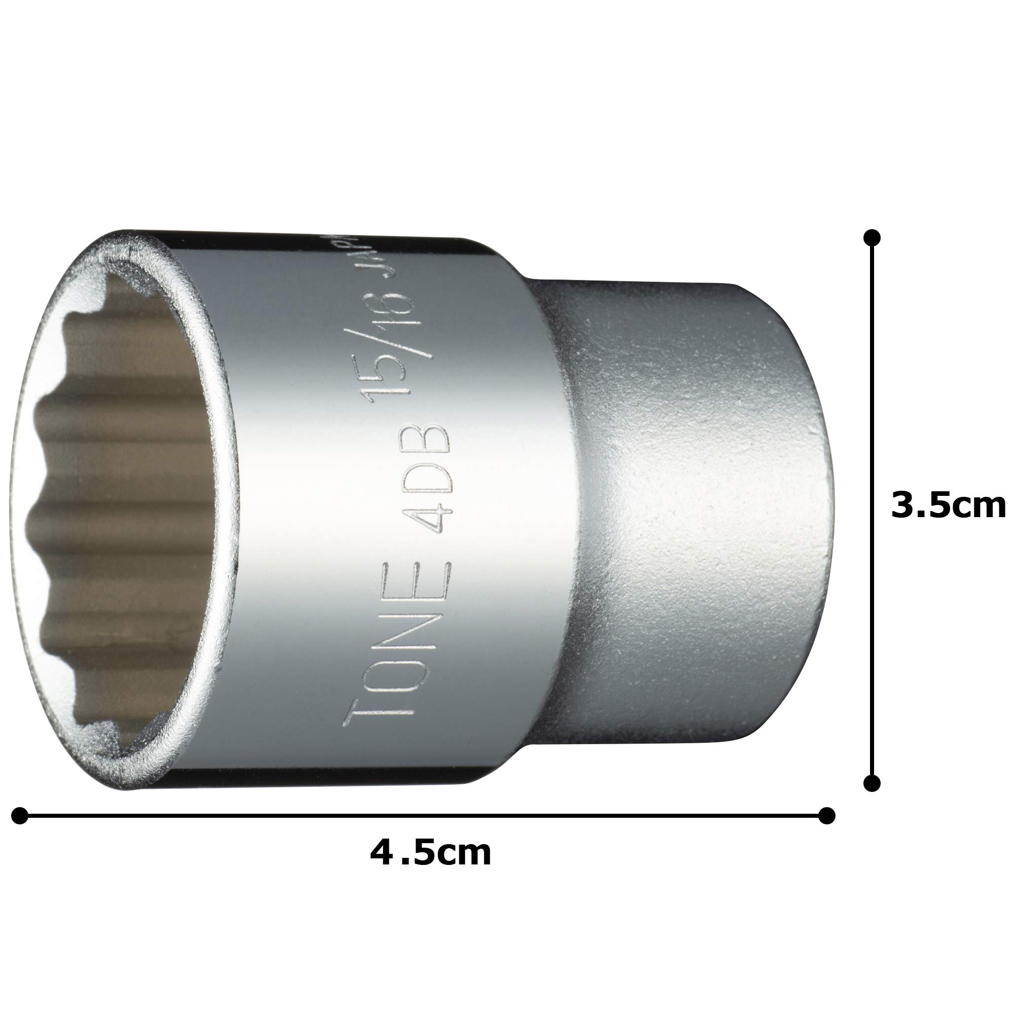 토네 HP4DB-30 12각 소켓 12.7mm 15/16인치 이미지 5