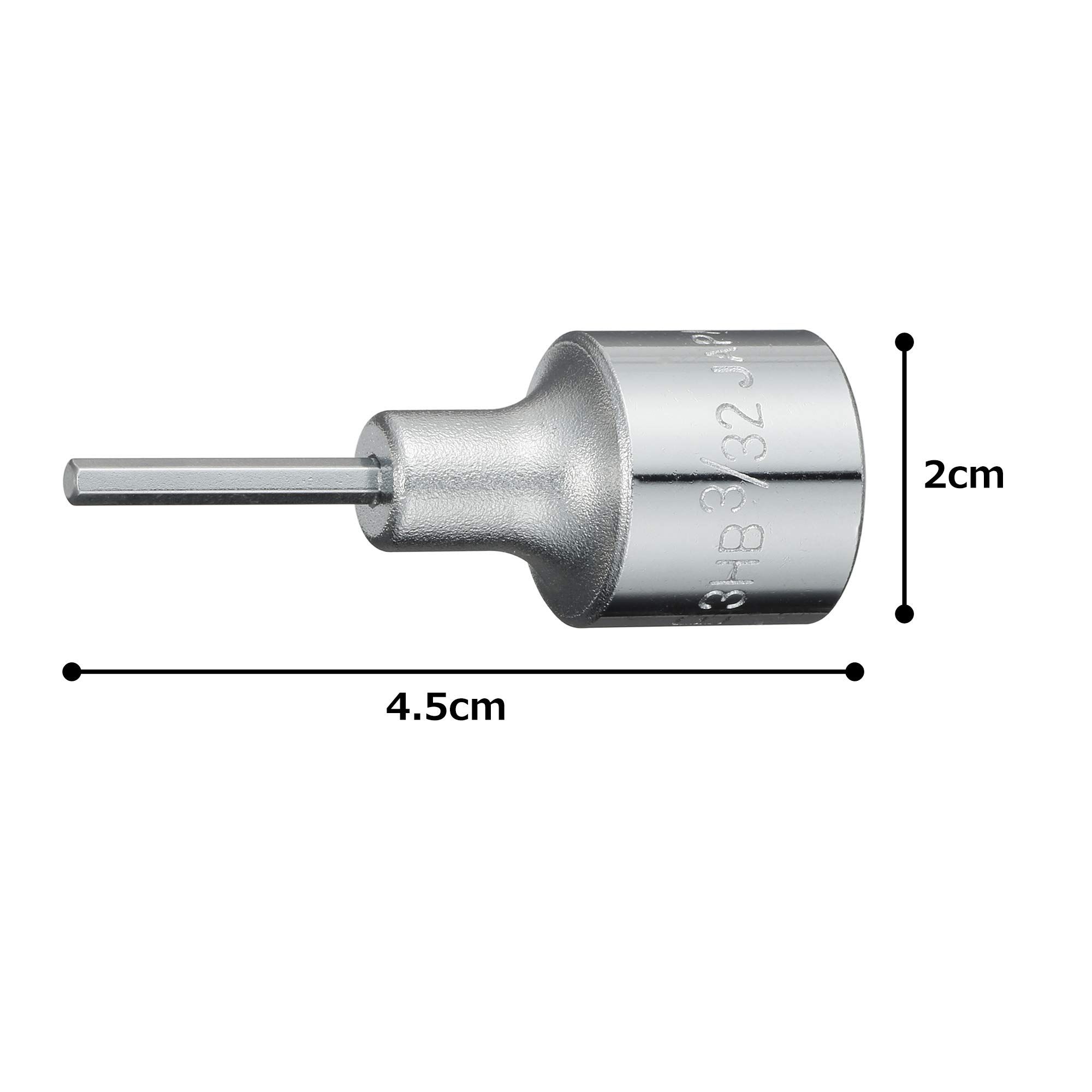 토네 HP3HB-03 육각 소켓 9.5mm 3/32인치 이미지 5