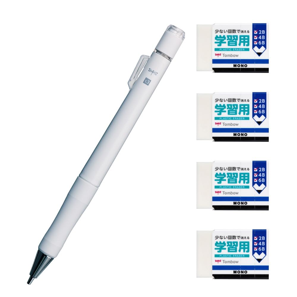 톰보 모노워크 화이트 DPB-151C 1.3mm 샤프 지우개 세트