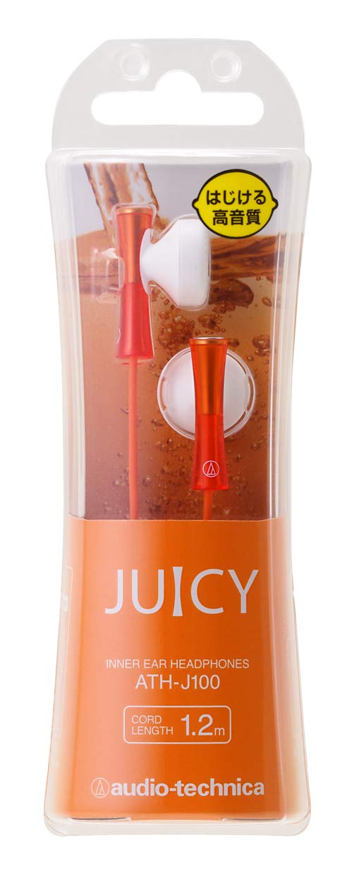오디오테크니카 JUICY 오렌지 ATH-J100 인이어 이어폰 이미지 2