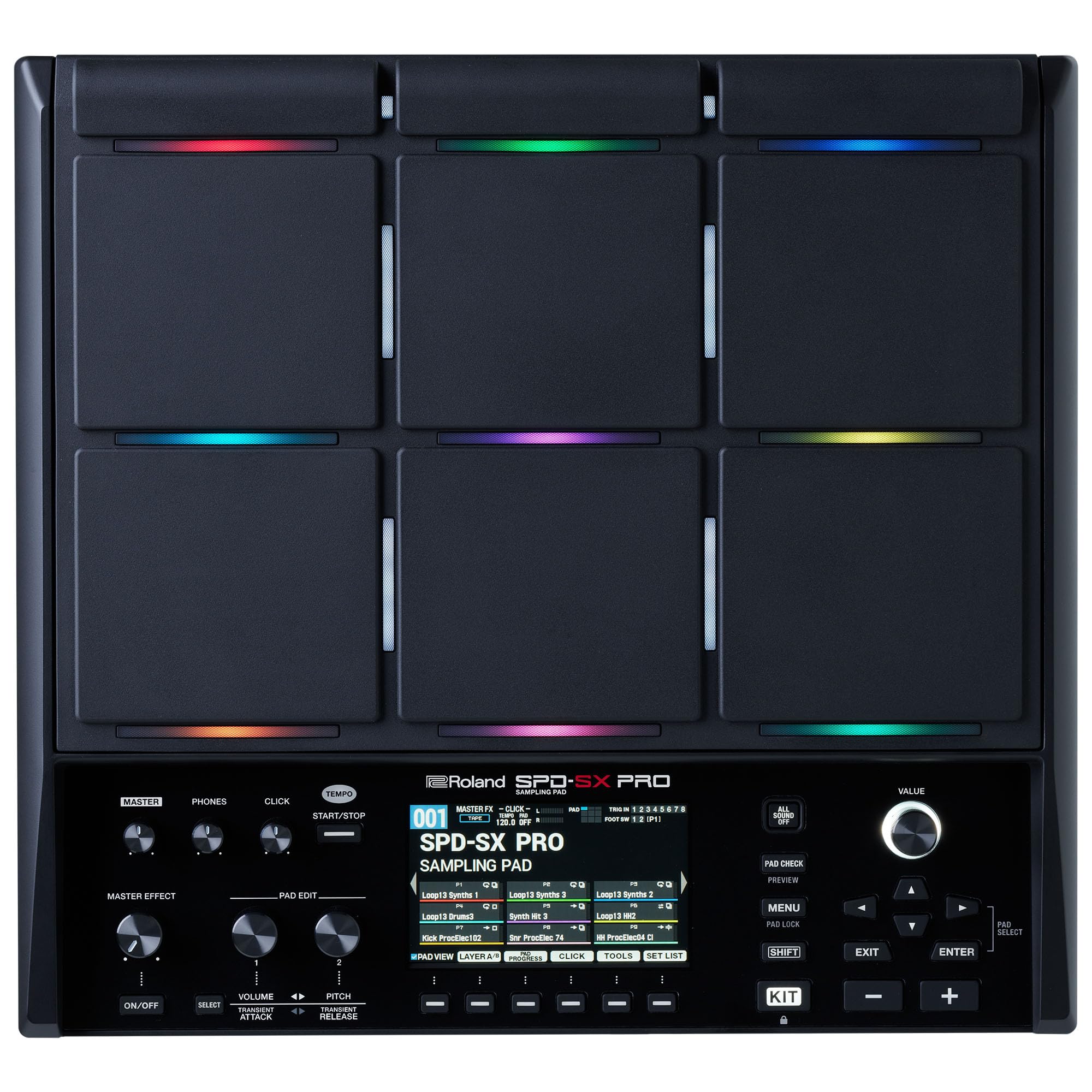 롤랜드 SPD-SX PRO 샘플링 패드 LCD 컬러 디스플레이