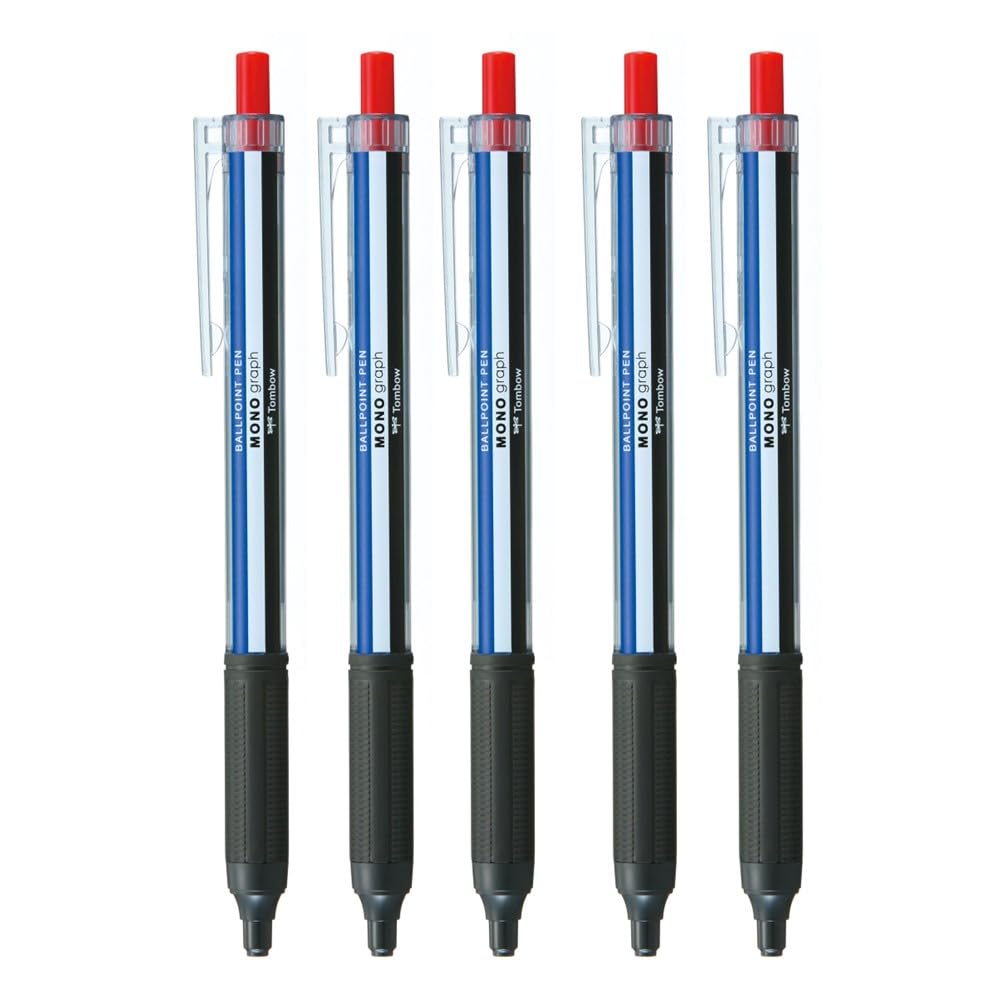 톰보 모노그래프 라이트 모노컬러 0.5mm 레드 유성볼펜 5개입 이미지 1