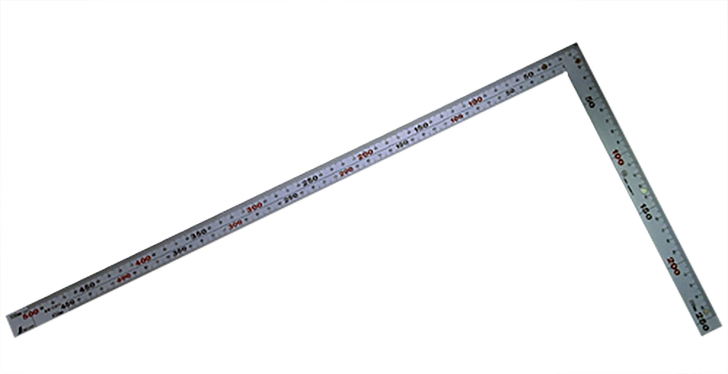 신와 직각자 두꺼운 광폭 실버 50cm 10445 양면동일눈금 6단 자석부착 이미지 1