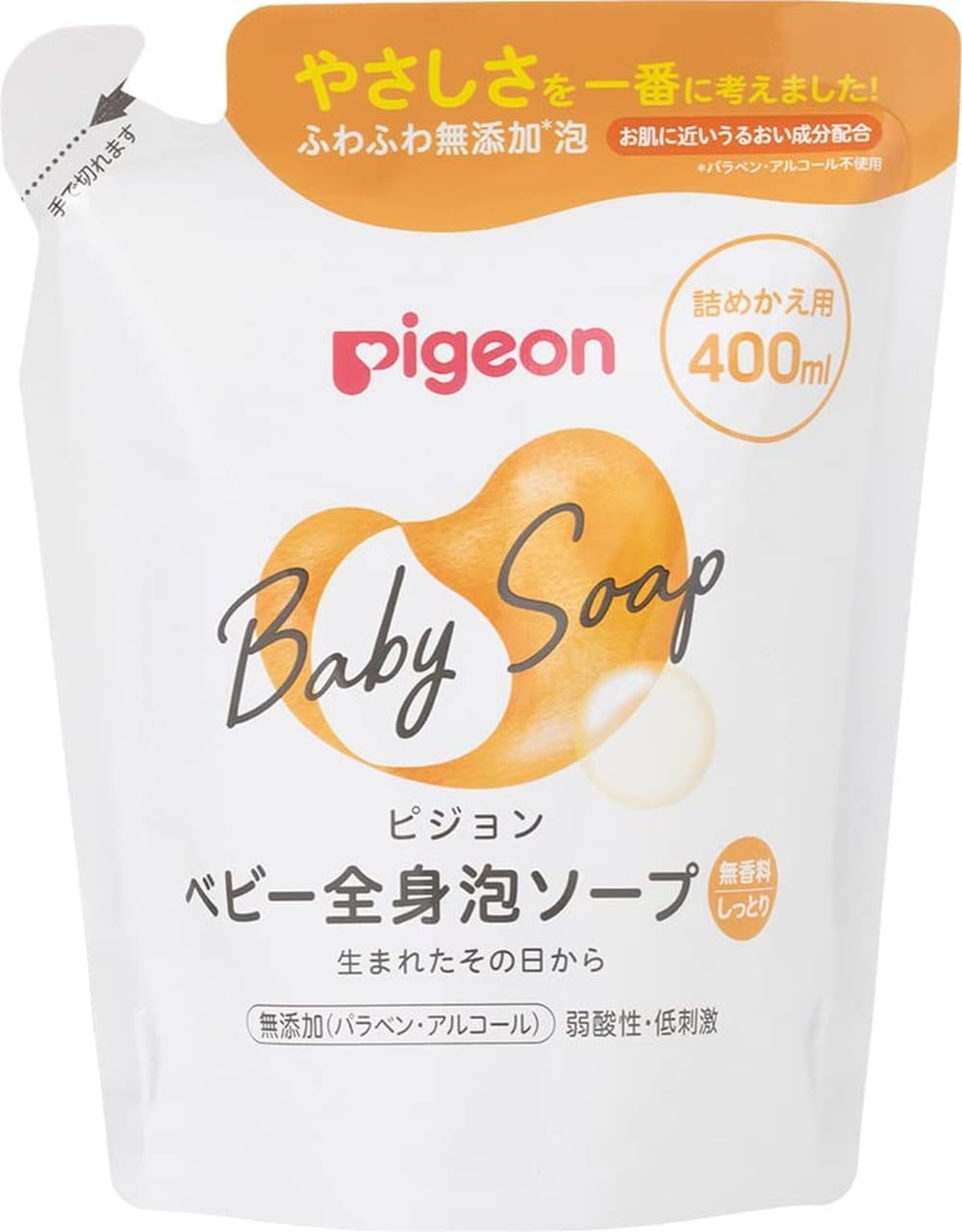 피죤 베이비 전신 거품 워시 촉촉한 타입 리필 400ml