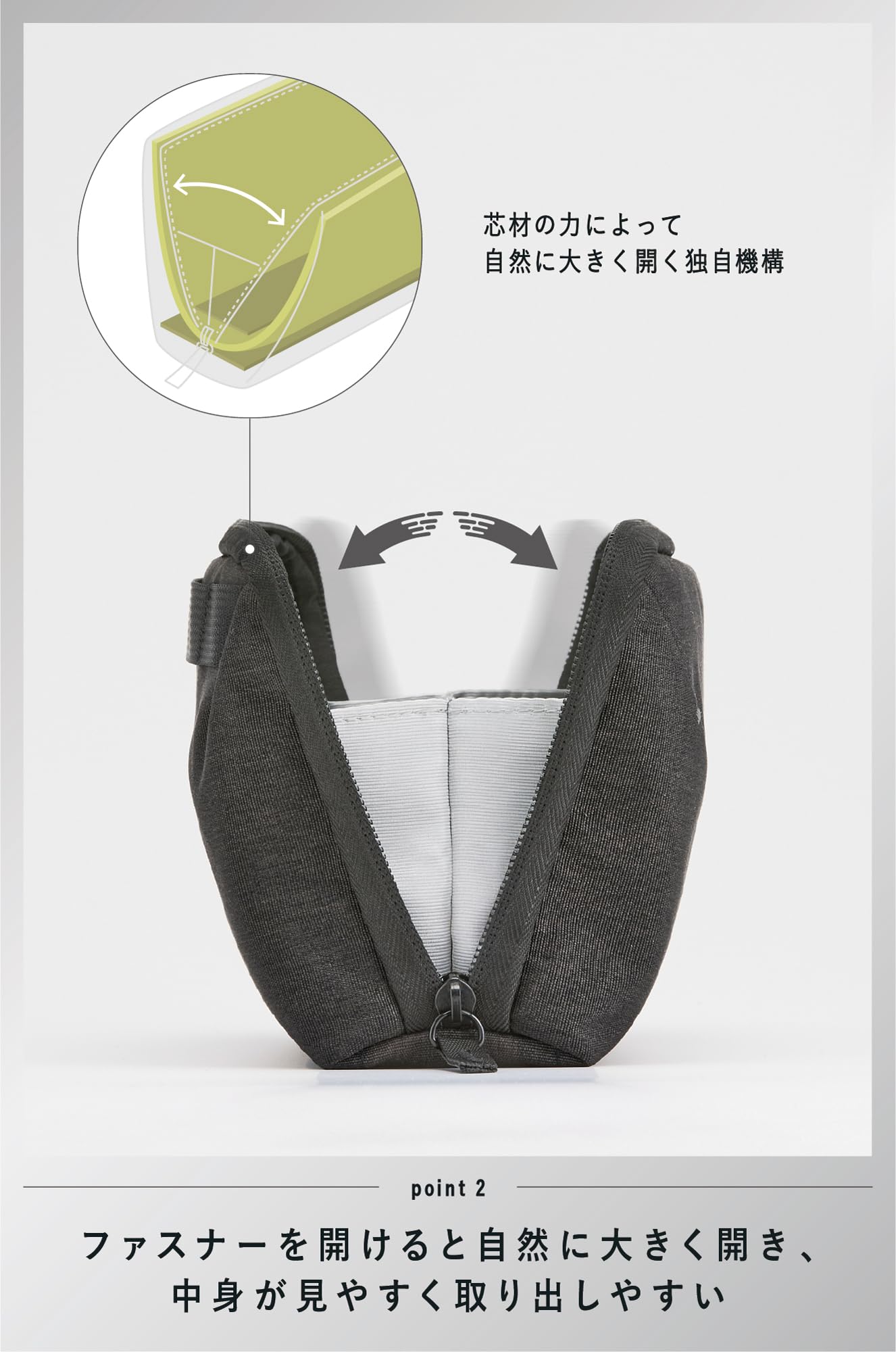 코쿠요 비즈랙 블랙 AMBG-BR200D M사이즈 가젯 파우치 3개입 이미지 3