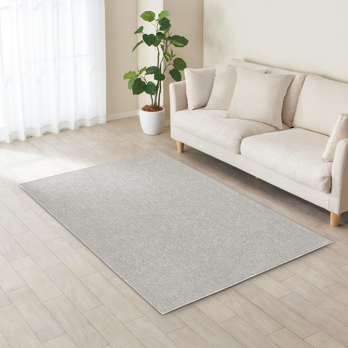 니토리 야와라카 샤기 러그 라이트그레이 SR004 130x185cm 거실 카페트 이미지 1