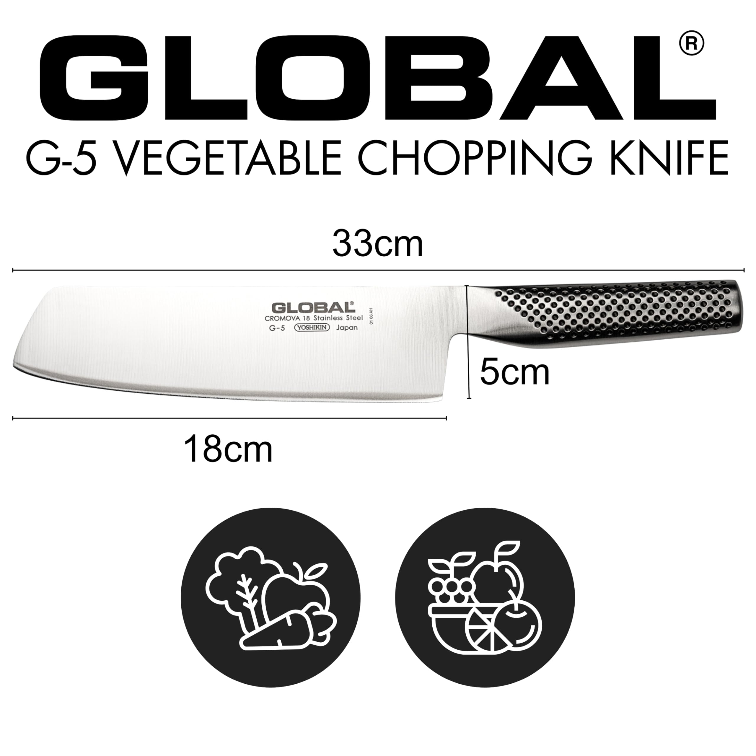 글로벌 G-5 나키리 채칼 18cm 나키리 18cm 이미지 5