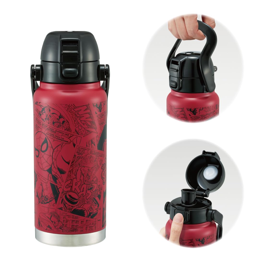 스케이터 스파이더맨 STD8H-A 800ml 핸들형 스테인리스 보틀