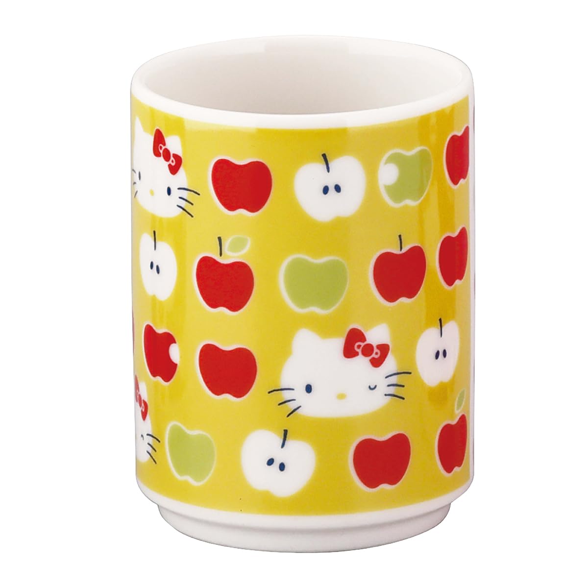 야마카 이로도리 헬로키티 옐로우 HK202-327 300ml 스시 찻잔 이미지 3