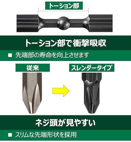 하이코키 리키코부 토션 비트 0033-5701 85mm 5입 임팩트 드라이버용 이미지 5