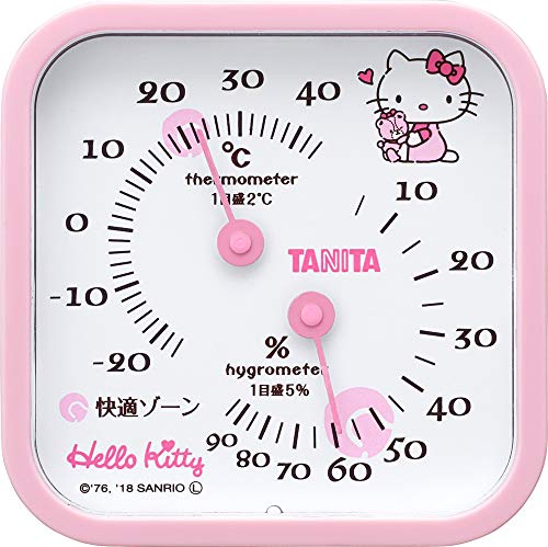 타니타 아날로그 온습도계 TT-557 KTPK 헬로키티 벽걸이 탁상 10 헬로키티 소형 이미지 2