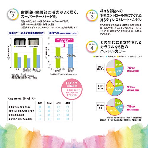 라이온 DENT.EX 시스테마 칫솔 42H 20입 이미지 4