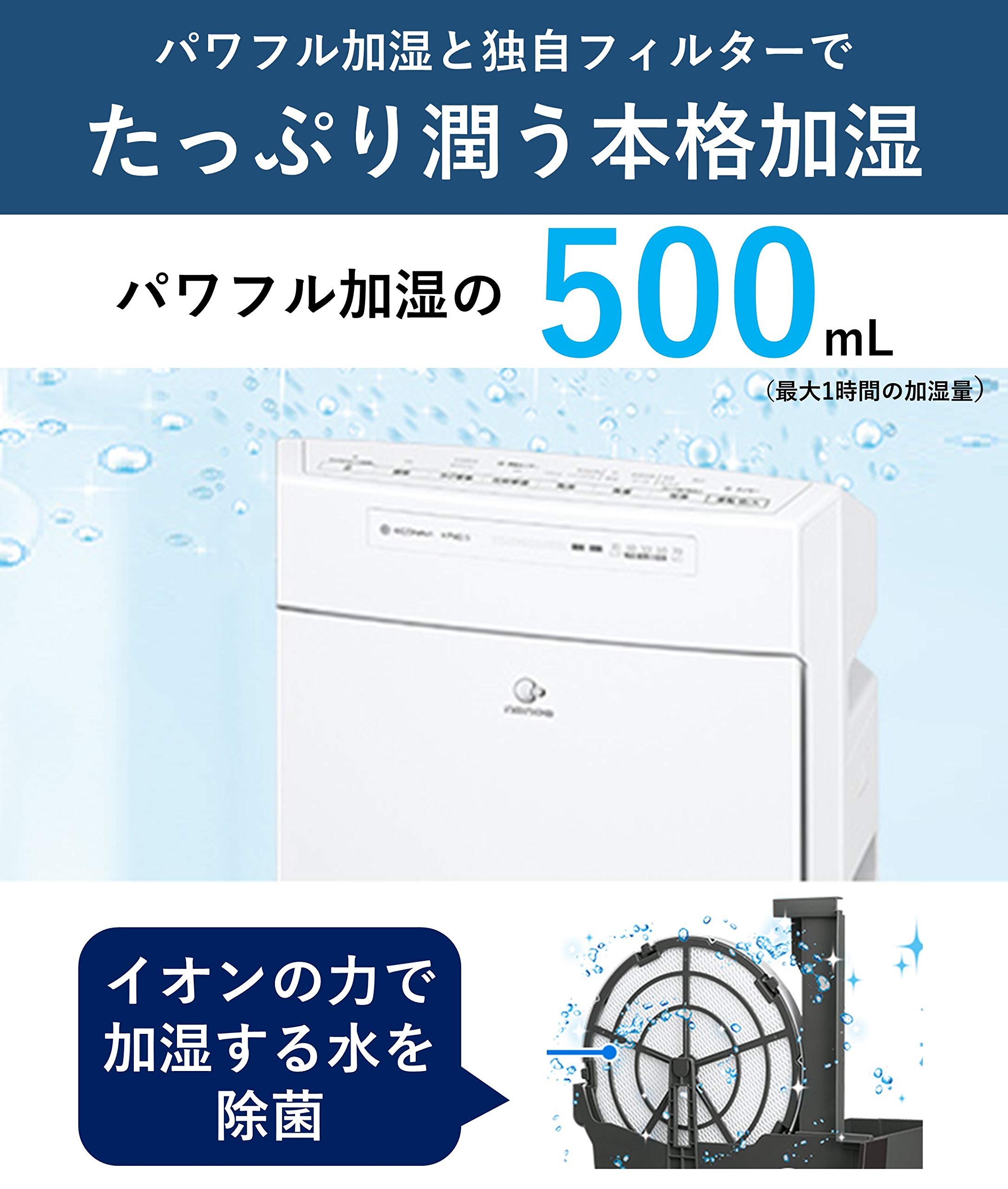 파나소닉 화이트 F-VXT55-W 25평형 가습공기청정기 나노이 수면모드 이미지 5