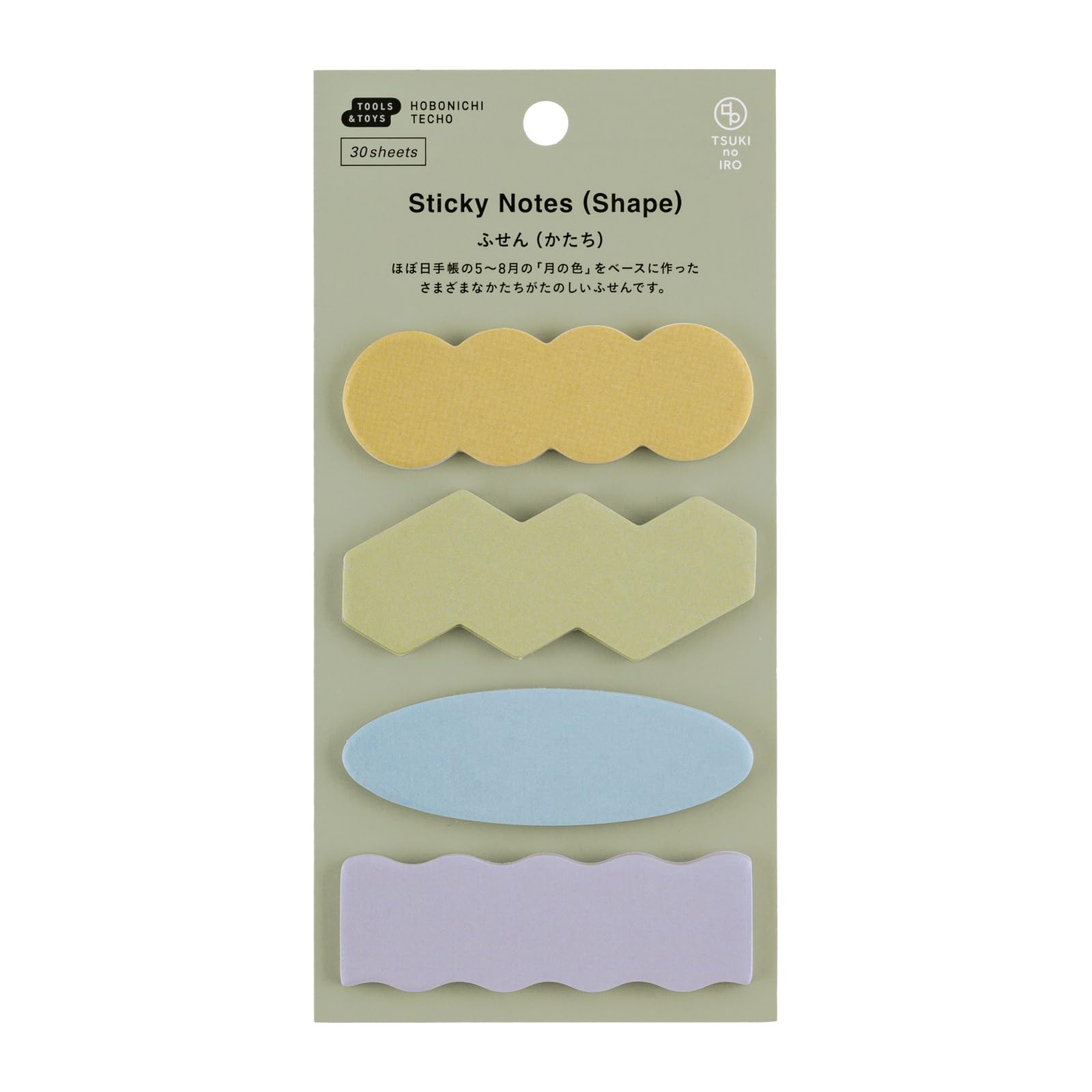 호보니치 츠키노이로 모양 6.9×3.35 inches, Pack of 1 포스트잇(모양)