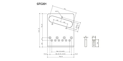 고토 GTC-Art-02 크롬 일렉기타 브릿지 이미지 3