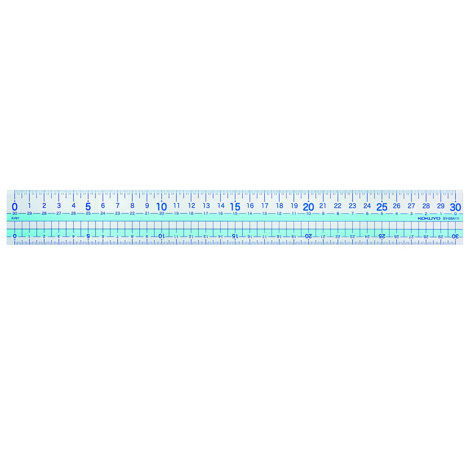 코쿠요 마나비스토 블루 GY-GBA111B 30cm 직선자 재생PET