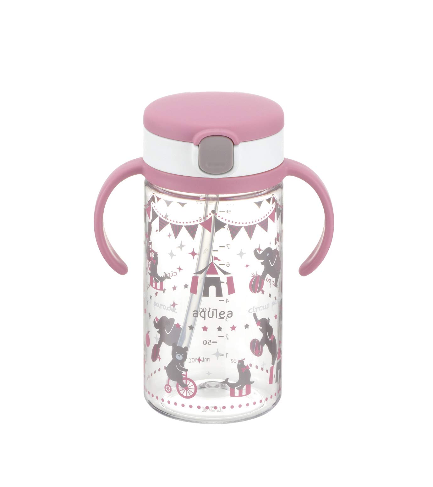 리첼 아클리어 외출용 빨대컵 R 320 핑크 320ml