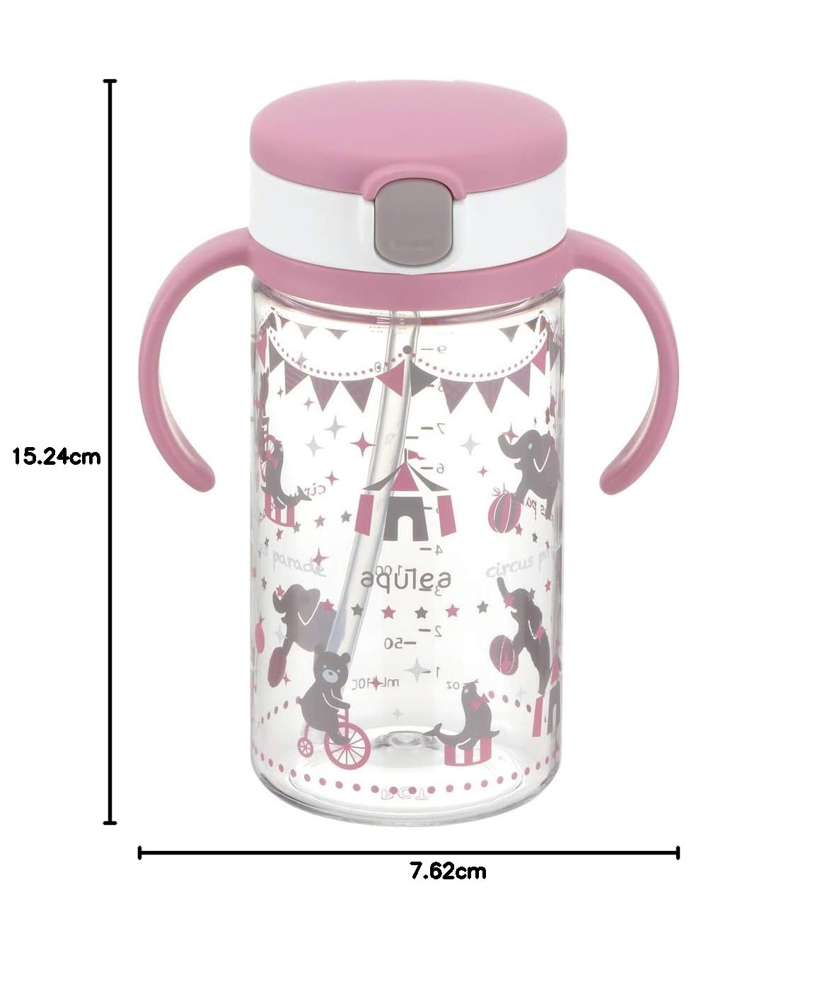 리첼 아클리어 외출용 빨대컵 R 320 핑크 320ml 이미지 9