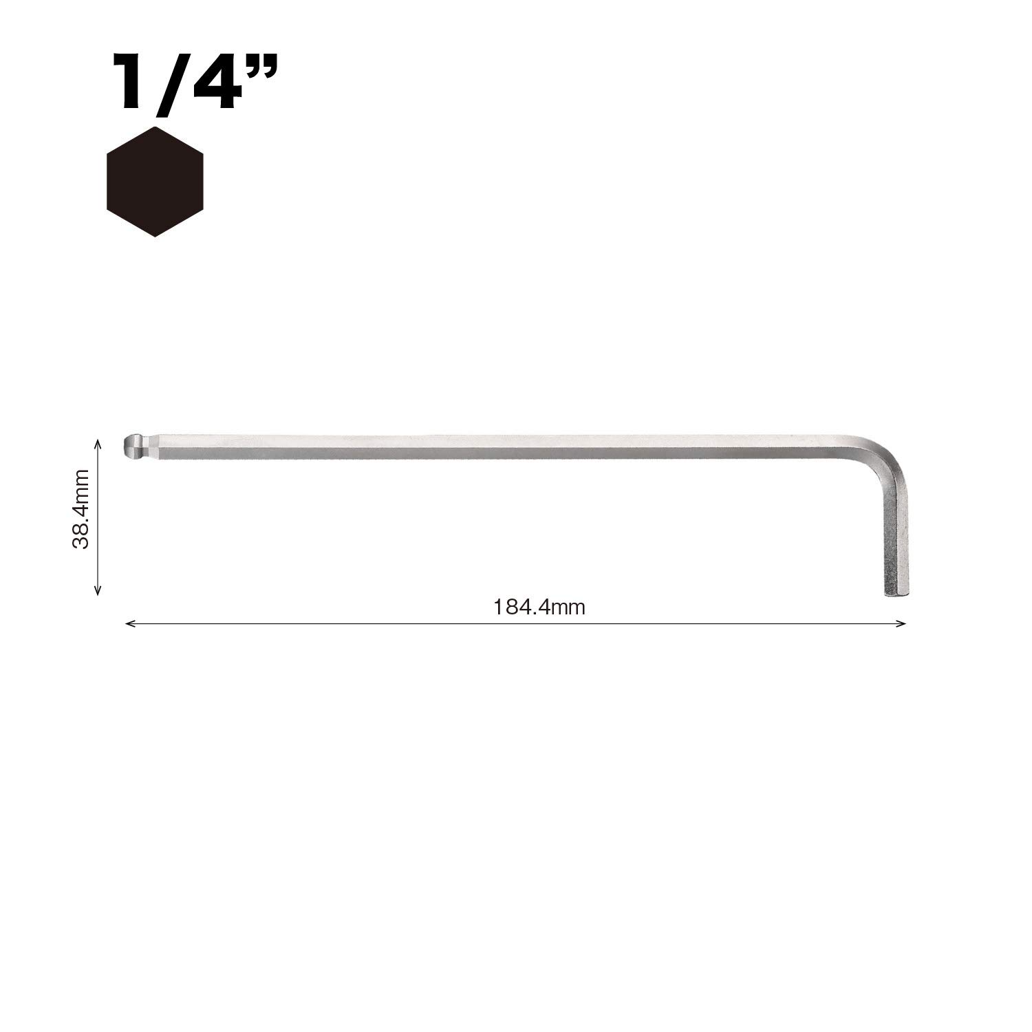 베셀 8300BP-LIN 1/4인치 볼포인트 L형 렌치 롱타입 이미지 2