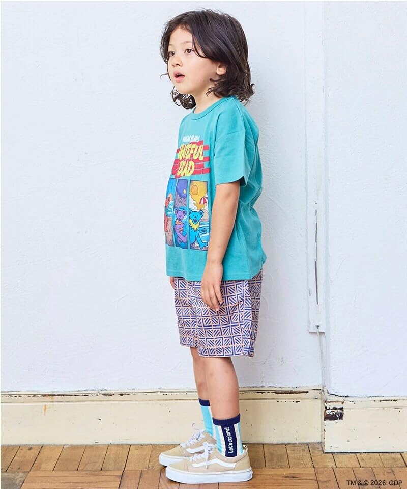 마키즈 그레이트풀 데드 별주 프린트 반팔 티셔츠 카키 110 이미지 6