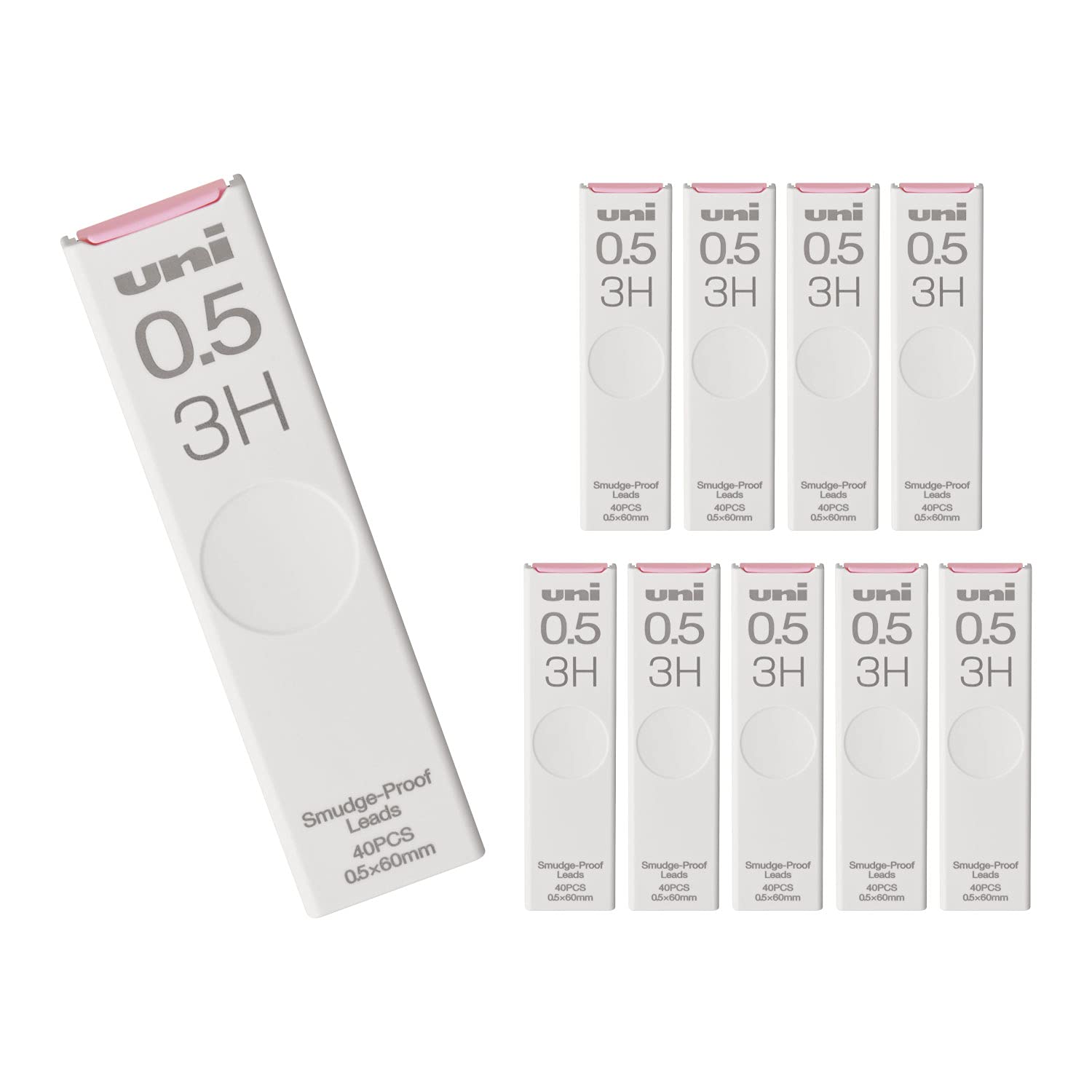 미쓰비시 연필 유니 ULS05403H 0.5mm 3H 샤프심 화이트
