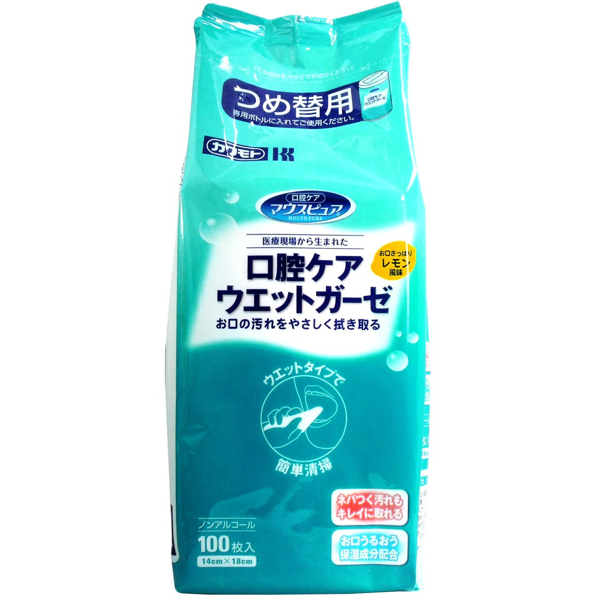 마우스퓨어 구강케어 웨트 거즈 리필 100매 8개입