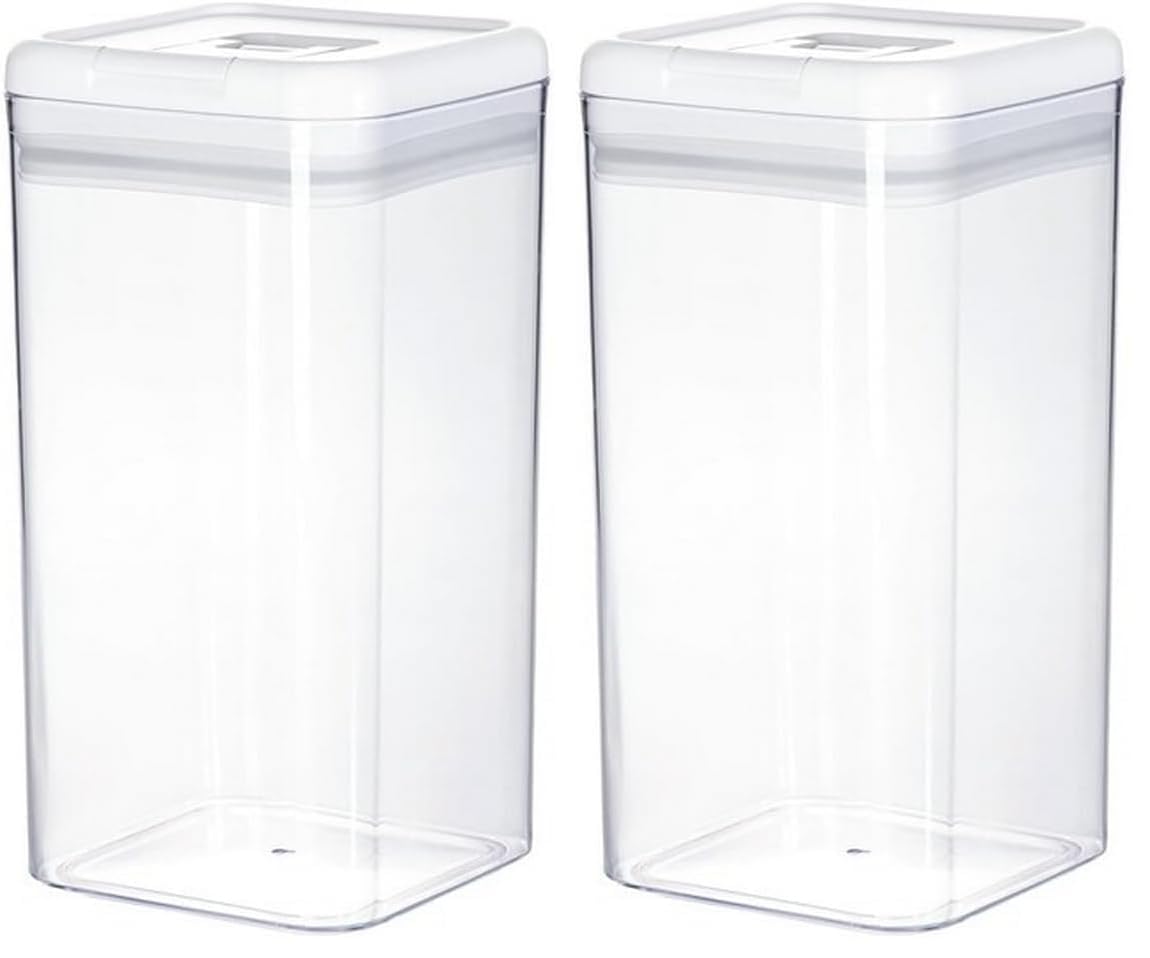 니토리 레버 캐니스터 화이트 L 4500ml 2개입 밀폐용기