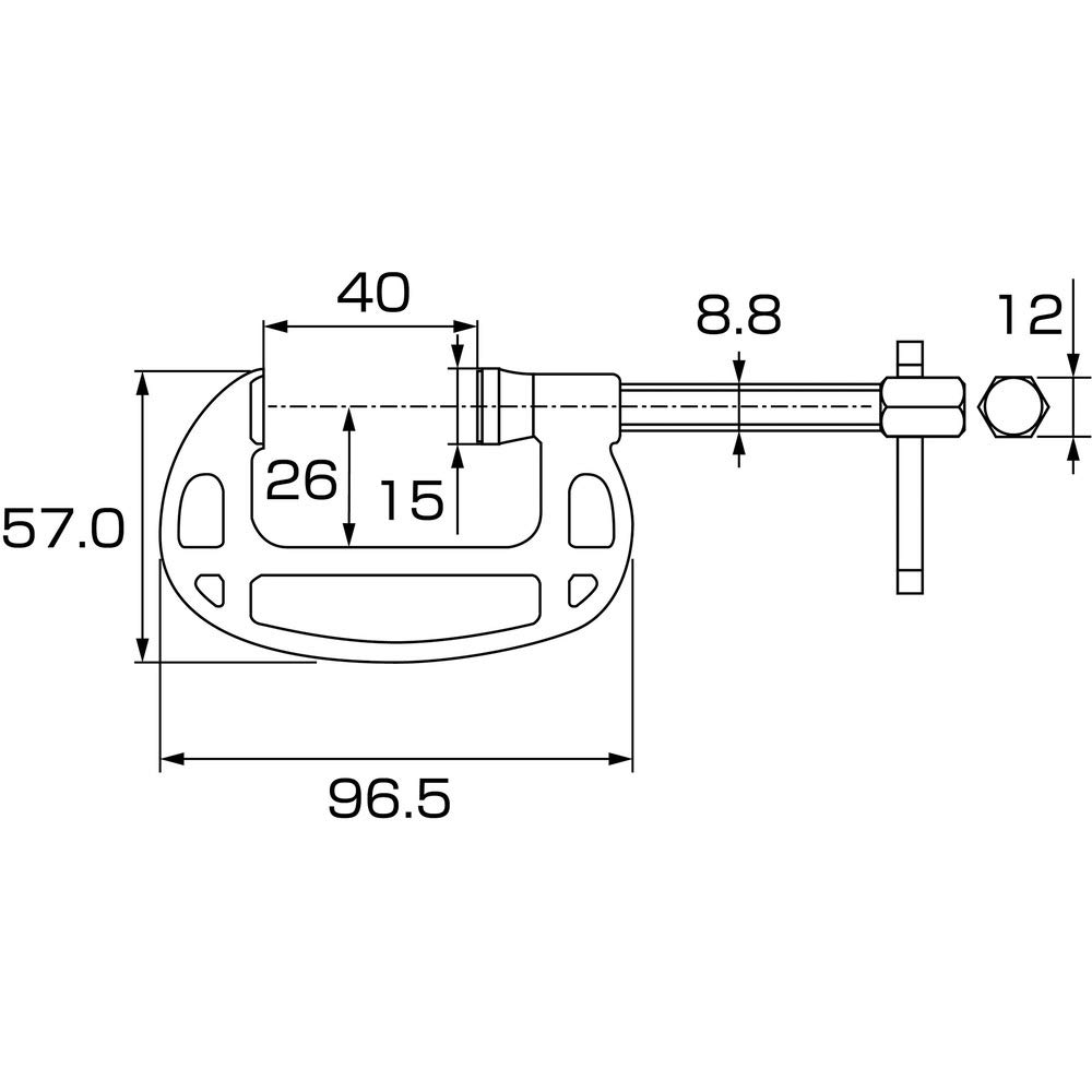 롭텍스 B38V 40mm 샤코만력 C형 클램프 이미지 5