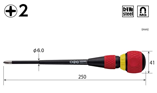 베셀 2200 볼 라쳇 드라이버 십자 2X150 이미지 2
